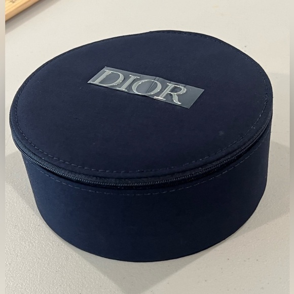 Brand New DIOR Vanity Pouch Makeup Zip Case Mirror Navy Travel NEW - Picture 8 of 11